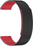 Techsuit - 22 mm-es óraszíj (W074) - Samsung Galaxy Watch (46 mm)/Watch 3/Gear S3, Huawei Watch GT/GT 2/GT 3 (46 mm) - Fekete/Piros