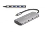 Delock USB-C multiport hub szürke (64323)