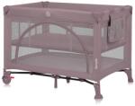 Lionelo Patut pliant, Lionelo, Laura, 102 x 74 cm, Cu doua nivele, Functie de tarc, Cu roti, Include salteluta si geanta de transport, Pereti din plasa, Deschidere laterala, Pana la 15 kg, 0 luni +, Roz (LO-L