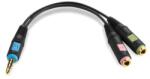Sennheiser PCV 07 (Mac) sztereó jack apa 3.5 mm > 2 x sztereo jack anya adapter, 3.5 mm (506497) - officedepot