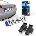 TECHLUX láthatatlan rendszámtábla tartó, keretnélküli rendszámtábla tartó Svájci minőség, fekete, 4db
