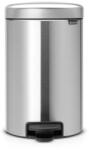 Brabantia Cos pentru gunoi cu pedala Brabantia NewIcon 649026, 12 L, Inchidere usoara, Baza antiderapanta, Inox/mat (649026) Cos de gunoi