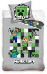 Carbotex Minecraft, set lenjerie de pat single, 140x200 cm Lenjerii de pat bebelusi‎, patura bebelusi