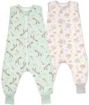 Kidizi Set 2 saci de dormit copii de vara din bumbac cu picioare 18-36 luni Kidizi Giraffe On a Cloud Pastel, 0.5 tog (5949551908777)