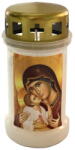 Bolsius Бяла ритуална свещ с Богородица - Bolsius с горене 50 часа (BO-NR3-CAP-MD-BIZ-A)
