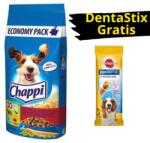 Chappi Chappi száraz kutyaeledel marhahússal, baromfival és zöldségekkel 13, 5 kg PEDIGREE + INGYENES 3x DentaStix fogápoló jutalomfalat kutyáknak 45/77 g