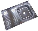 Z-inox Chiuveta din Inox, Cuva Dreapta, Sifon Scurgere cu Ventil, 50 x 80 cm (ZLN-ZLN6966) Chiuveta