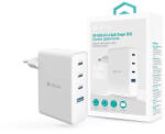 DEVIA ST121430 Extreme Speed Series 100W GaN PD USB+3xType-C fehér hálózati gyorstöltő adapter (ST121430) - haztartasibolt