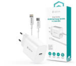 DEVIA ST109568 Smart Series 30W GaN PD+QC fehér hálózati gyorstöltő adapter + Type-C/Lightning kábel (ST109568) - haztartasibolt