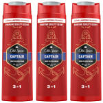 Old Spice Captain 3 az 1-ben tusfürdő és sampon férfiaknak (3x400 ml)