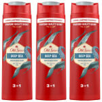 Old Spice Deep Sea 3 az 1-ben tusfürdő és sampon (3x400 ml)