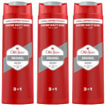 Old Spice Original 3 az 1-ben tusfürdő és sampon férfiaknak (3x400 ml)