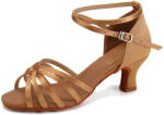 BURTAN Havana 5 cm-es női báltermi és salsacipő 39 barna|bézs|rózsaszín