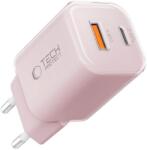 Tech-Protect NCM33W - USB / Type-C (USB-C) portos pink hálózati gyors töltőfej, 33W - graffistore
