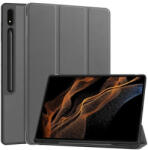 Samsung Tab S9 Ultra 14.6 / Tab S10 Ultra 14.6 SM-X910 / X916B / X920 / X926B, mappa tok, Trifold, érintőceruza tartó, szürke