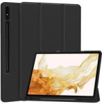 Samsung Tab S9 Plus 12.4 / Tab S10 Plus 12.4 SM-X810 / X816B / X820 / X826B, mappa tok, Trifold, érintőceruza tartó, fekete