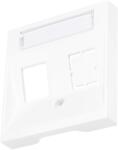INNY Placă centrală pentru priză RJ45 simplă - Visio S55 - Albă - CUBIC (EV104303)
