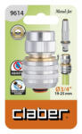Claber Csapcsatlakozó CLABER 9614 3/4 '' kuplungos fém aquastop (96140000)