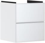Hansgrohe Dulap baza suspendat Hansgrohe Xevolos E cu 2 sertare, 48cm, corp alb mat, front alb metalic (54172320)