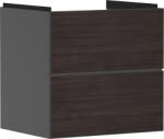 Hansgrohe Dulap baza suspendat Hansgrohe Xevolos E cu 2 sertare, 58cm, corp gri mat, front stejar inchis (54177730)
