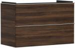 Hansgrohe Dulap baza suspendat Hansgrohe Xelu Q cu 2 sertare, 98cm, nuc inchis, manere crom (54034000)