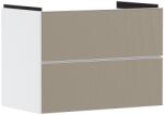 Hansgrohe Dulap baza suspendat Hansgrohe Xevolos E cu 2 sertare, 78cm, corp alb mat, front ceramic bronz texturat (54178390)