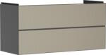 Hansgrohe Dulap baza suspendat Hansgrohe Xevolos E cu 2 sertare, 118cm, corp gri mat, front ceramic bronz texturat (54186390)