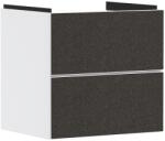 Hansgrohe Dulap baza suspendat Hansgrohe Xevolos E cu 2 sertare, 58cm, corp alb mat, front textil gri inchis (54175660)