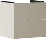 Hansgrohe Dulap baza suspendat Hansgrohe Xevolos E cu 2 sertare, 58cm, corp bej mat, front ceramic bronz texturat (54176390)