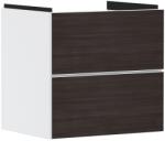 Hansgrohe Dulap baza suspendat Hansgrohe Xevolos E cu 2 sertare, 58cm, corp alb mat, front stejar inchis (54175730)