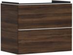 Hansgrohe Dulap baza suspendat Hansgrohe Xelu Q cu 2 sertare, 78cm, nuc inchis, manere alb mat (54030700)