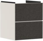 Hansgrohe Dulap baza suspendat Hansgrohe Xevolos E cu 2 sertare, 48cm, corp bej mat, front textil gri inchis (54173660)