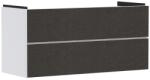 Hansgrohe Dulap baza suspendat Hansgrohe Xevolos E cu 2 sertare, 118cm, corp alb mat, front textil gri inchis (54184660)