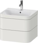 Duravit Set mobilier Duravit Happy D. 2 Plus 60cm cu lavoar si dulap baza cu doua sertare, alb nordic mat satinat (HP4635O3939)