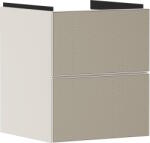 Hansgrohe Dulap baza suspendat Hansgrohe Xevolos E cu 2 sertare, 48cm, corp bej mat, front ceramic bronz texturat (54173390)