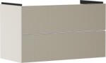 Hansgrohe Dulap baza suspendat Hansgrohe Xevolos E cu 2 sertare, 98cm, corp bej mat, front ceramic bronz texturat (54182390)