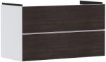 Hansgrohe Dulap baza suspendat Hansgrohe Xevolos E cu 2 sertare, 98cm, corp alb mat, front stejar inchis (54181730)