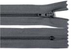 Fashion Műanyag fogú rögzített (nem bontható) spirálcipzár, 3mm, 14cm hosszú, 270384, acélszürke