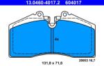 ATE fékbetétkészlet, tárcsafék ATE 13.0460-4017.2 for PORSCHE (13.0460-4017.2)