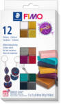 FIMO Effect süthető gyurma készlet - 12 x 25 g, Szikrázó Színek