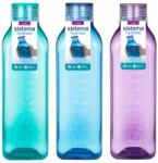 Sistema Sistema® Hydrate Square Kulacs Csavaros Fedővel 1 L, Vegyes Színek