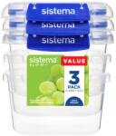 Sistema Klip It Plus Ételtároló Doboz 2 Csattal 3Db Szett 400 Ml