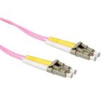 ACT LSZH Multimode 50/125 OM4 fiber cable duplex with LC connectors 1m Pink RL9701 (RL9701)