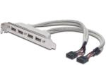 ASSMANN USB Slot Bracket cable, 4x type A-2x10pin IDC AK-300304-002-E (AK-300304-002-E) - icon-net