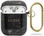 Guess Husă Guess GUACA2TPUMABK pentru AirPods, neagră, Marble Collection (GUACA2TPUMABK)