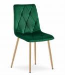 FDY Scaun Bucatarie/Dining Fido Picioare Finisaj Lemn, Catifea Verde