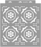 MyWall Csipkés-pöttyös stencil - Festő - 38x42 cm nagy