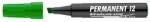 ICO Alkoholos marker, 1-4 mm, vágott, ICO Permanent 12, zöld (TICP12Z) - irodasziget