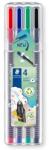 STAEDTLER Tűfilc készlet, 0, 3 mm, STAEDTLER Triplus 334, 4 különböző szín (TS334SB4)