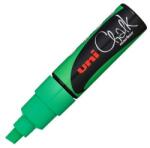 uni Chalk Marker Pen PWE-8K Broad Chisel Tip - Fluorescent Green (2UPWE8KFLZ)